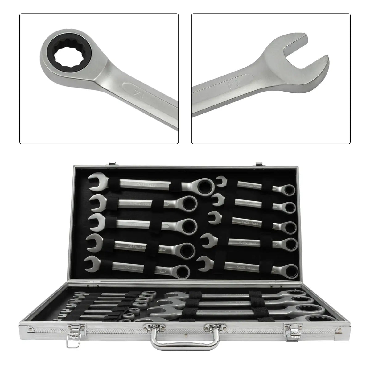 22 Piece Ratchet Wrench Set &ndash; Smooth Polished Finish