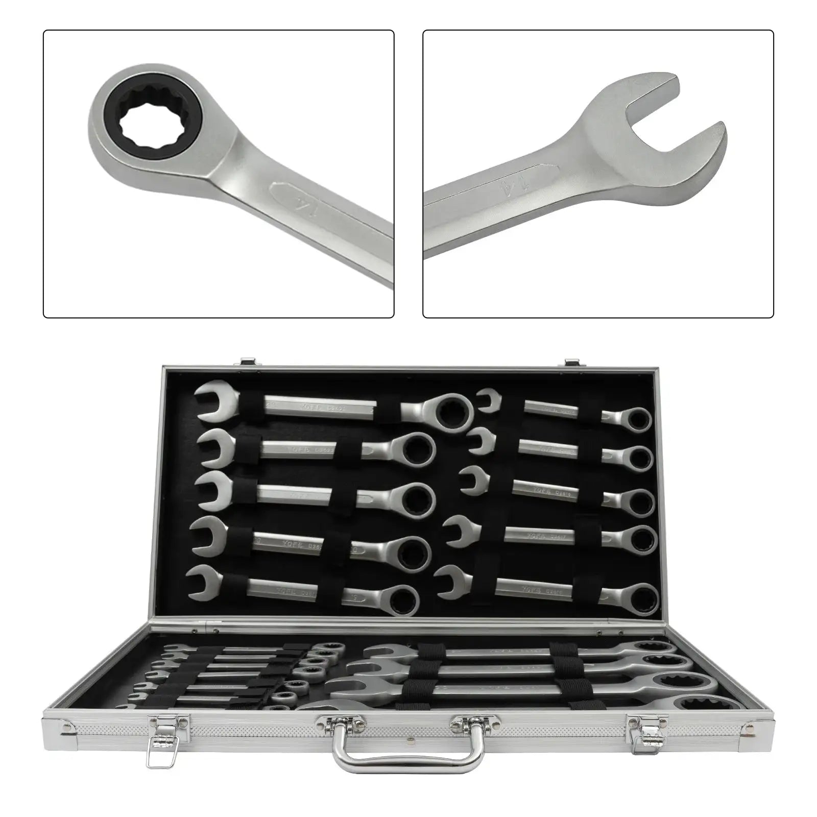 22 Piece Ratchet Wrench Set &ndash; Smooth Polished Finish