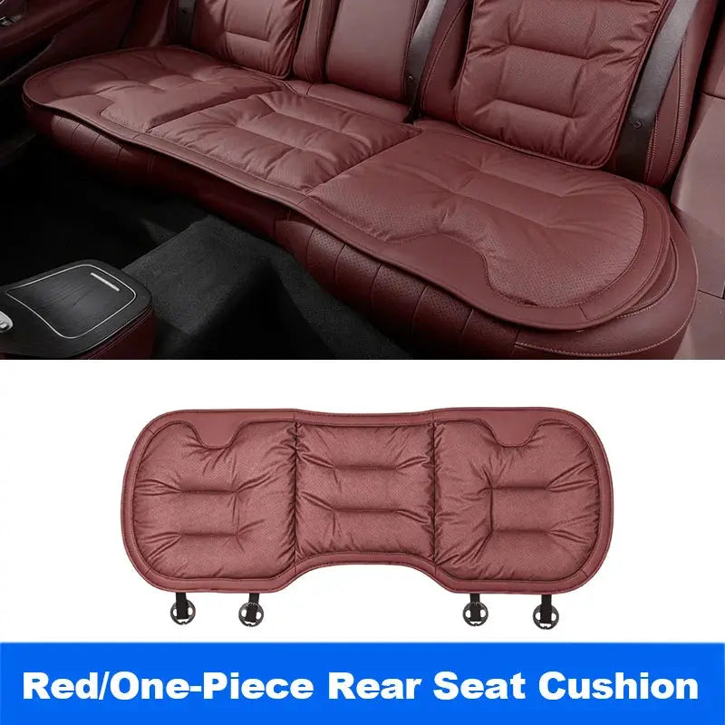Vtear Universal Rear Seat Cushion PU Perforated Breathable Pad Car Bench Protector Soft Cotton Filled Mat All Weather Accessory by InterCyprus Trading Ltd