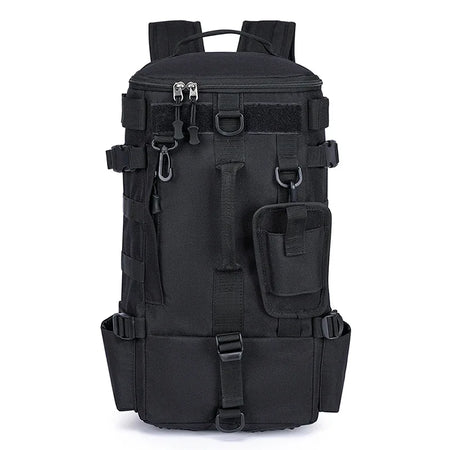Tactical Fishing Backpack Tackle Bag &ndash; Rod Holder Ready Black