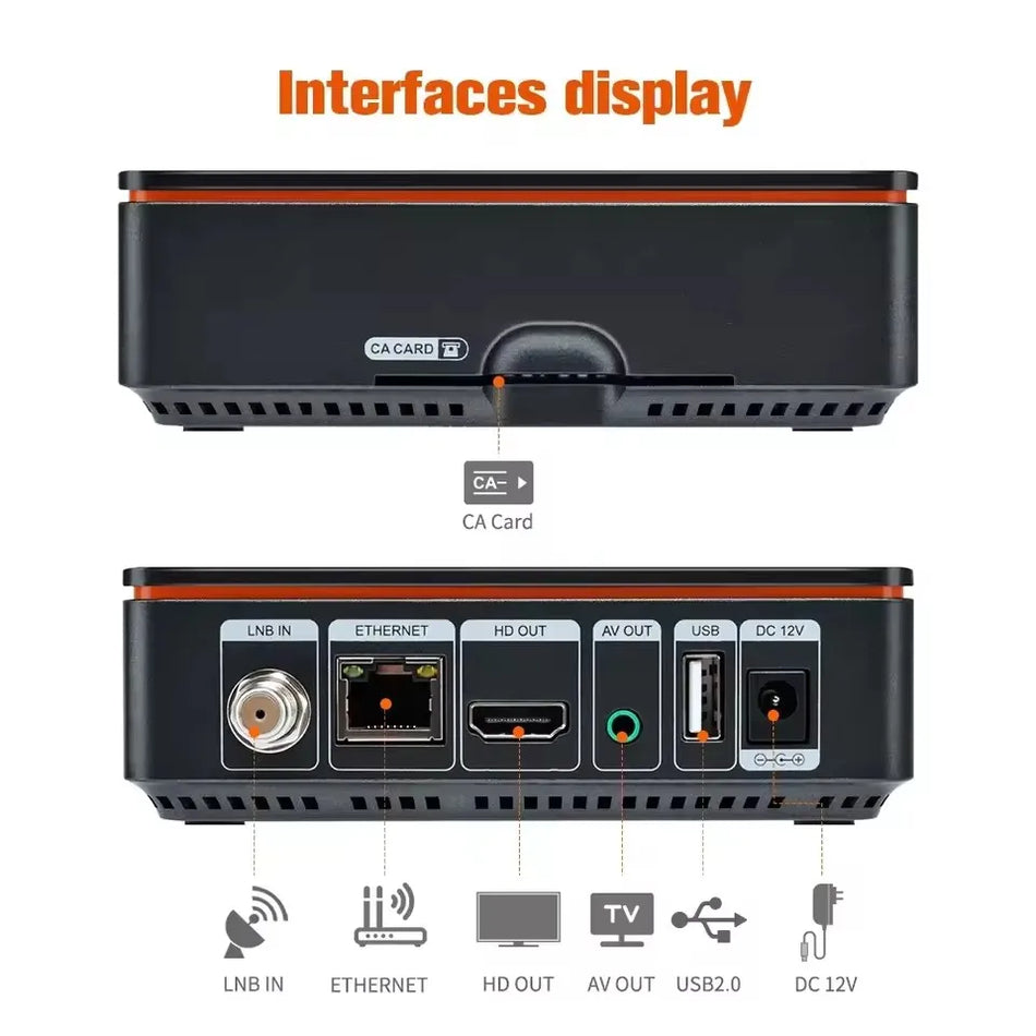 GTMEDIA V8X Satellite Receiver DVB-S/S2/S2X, HEVC H.265, WiFi, CA Card Reader