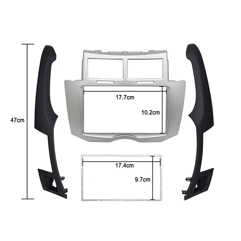 Ramka radia samochodowego Double Din z ABS trwała precyzyjna pasująca do Toyota Corolla 2003-2006