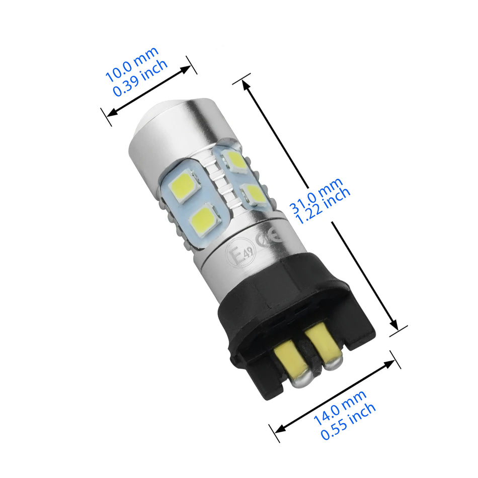 ANGRONG 2x SMD 10 LED Luce diurna ad alta potenza DRL Universale 12V Bianca