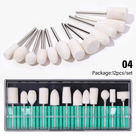 YIKOOLIN DMT Nail Drill Bits Set - Multi Size 12-30 D-12PCS