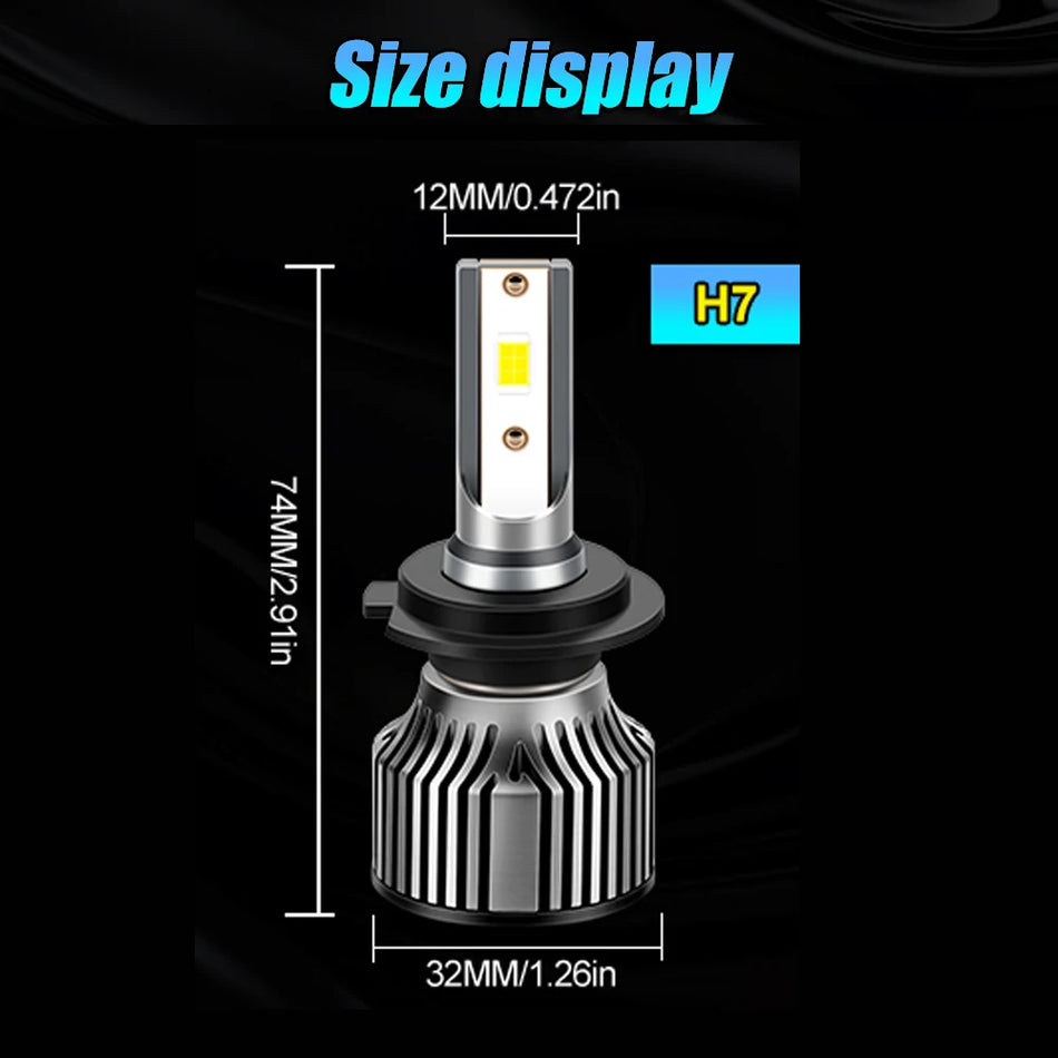 Светодиодные лампы для фар Hyundai Santa Fe Sport 2013-2016 6000K, дальний и ближний свет, 120W, 20000LM