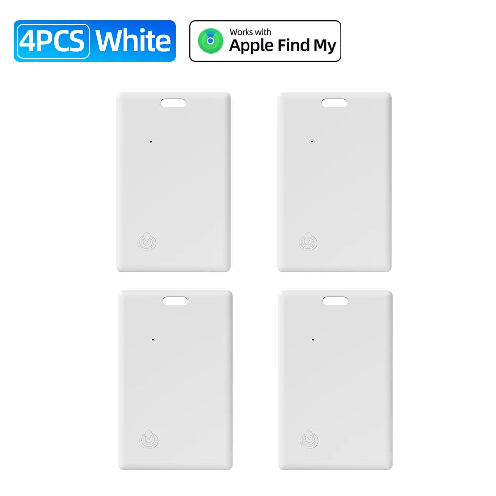 Anti-Lost Ultra-Thin Wallet Tracker &ndash; Find My iPhone GPS 4PCS White