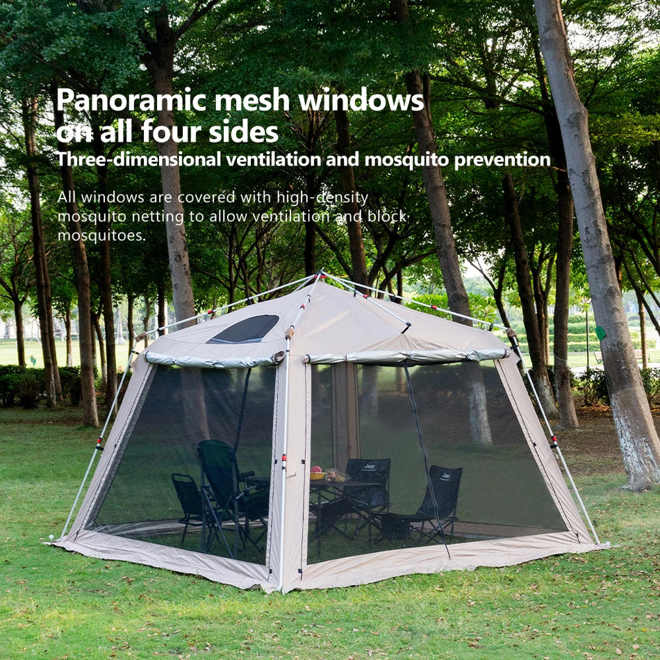 Large Waterproof Family Camping Tent for 5-9 People with Sun and Wind Protection