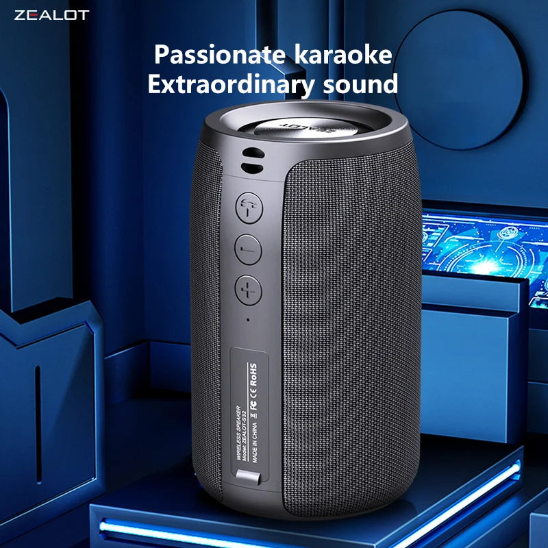 ZEALOT S32 Portable 5W Wireless Subwoofer Speaker with Booming Bass and 10-Hour Playtime Zealot 3D S32 / Speaker