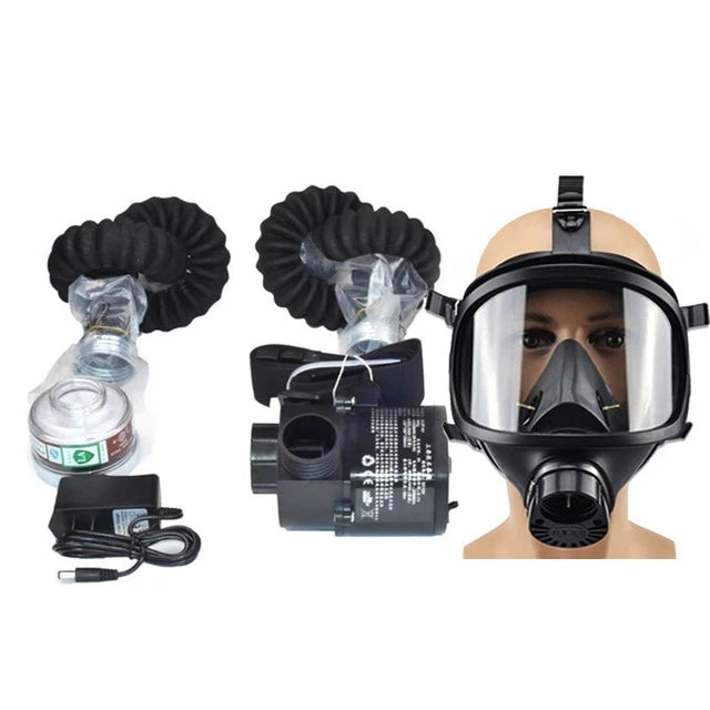 Electric Constant Air Flow Gas Mask &ndash; Unparalleled Protection and Comfort Black Full Mask Set