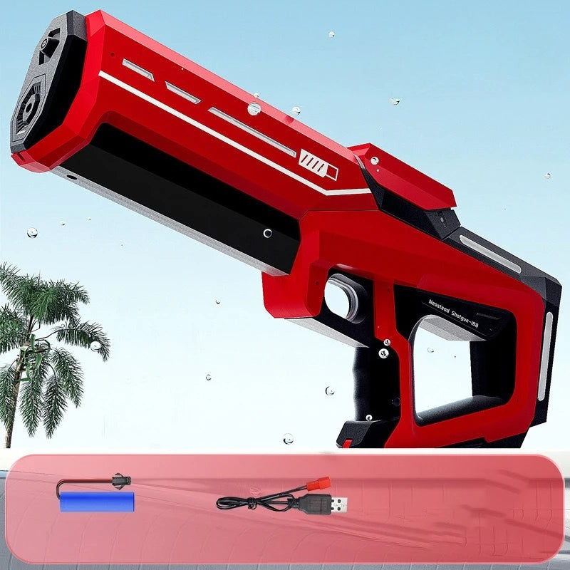 Electric Water Gun Squirt Pistol Red