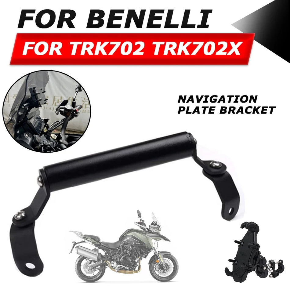 Držák GPS navigace Benelli TRK 702X, kovový držák telefonu na motocykl