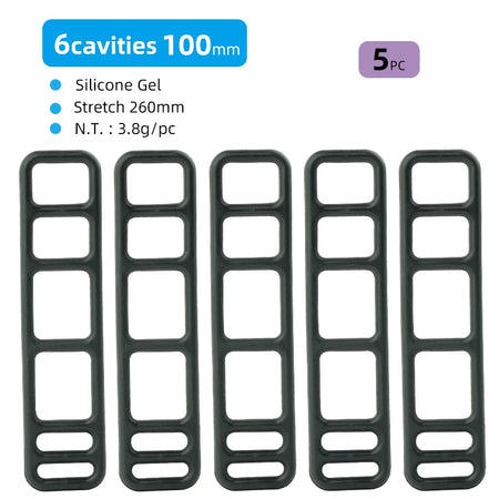 Gel Band for Bike Handlebar &ndash; Secure and Versatile Mounting Solution Type C 6C-100mm 5P / CHINA