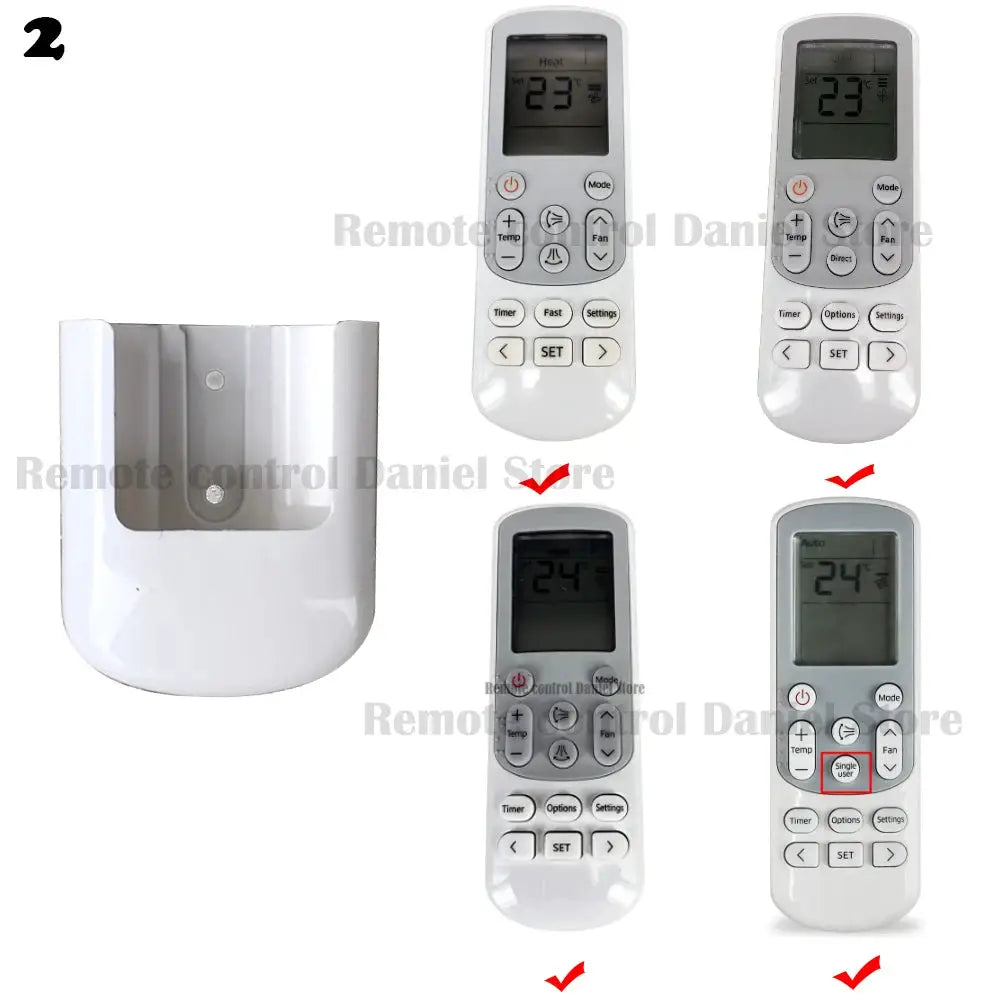 Air Conditioner Remote Holder White Remote Controller Holder Bracket Holder by InterCyprus Trading Ltd