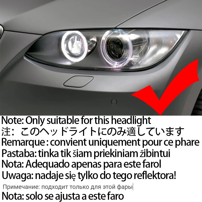 LED Κρυστάλλινα Angel Eyes Rings Kit για BMW 3 Series E90 E92 E93 M3