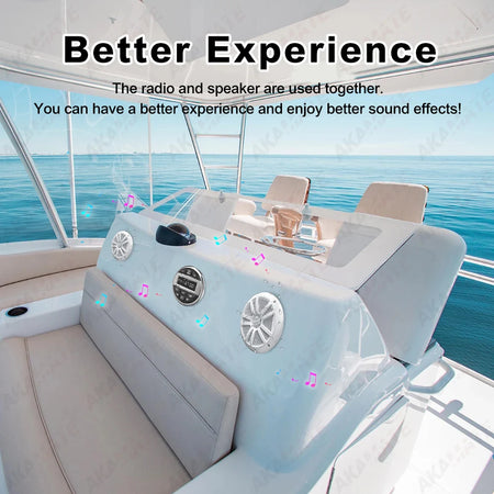 AKAMATE MS-10RV &ndash; Waterproof Bluetooth Marine MP3 Radio