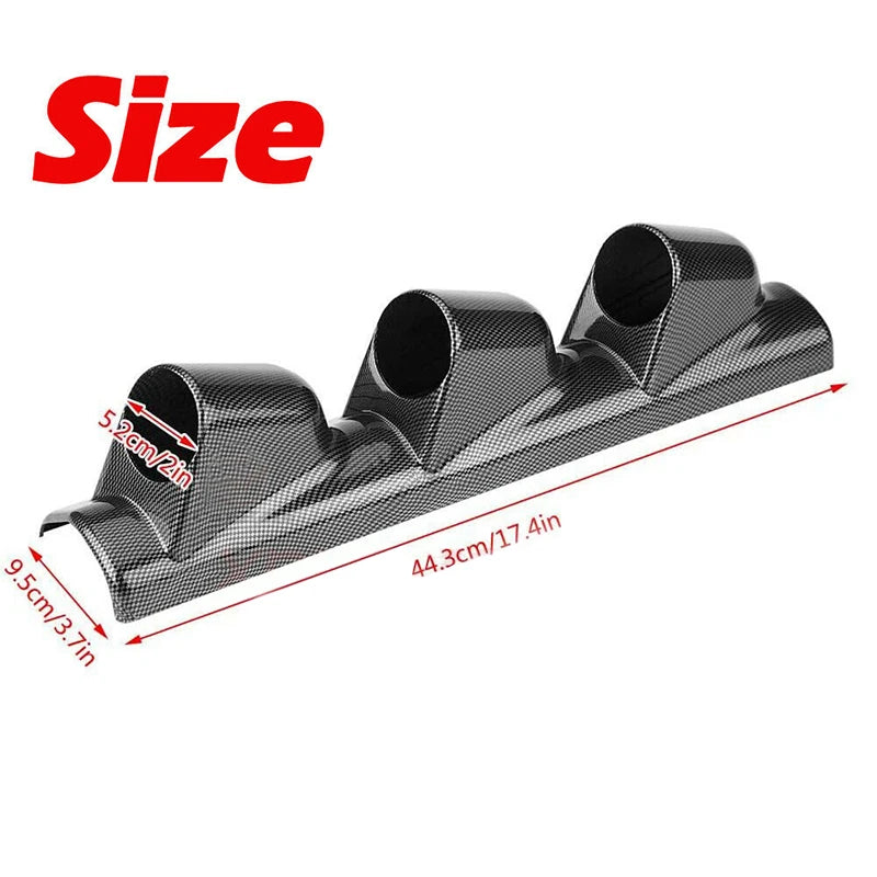POSSBAY A-stulpelio 52mm matuoklio laikiklis, 3-jų skylių, anglies pluošto stiliaus, universalus LHD