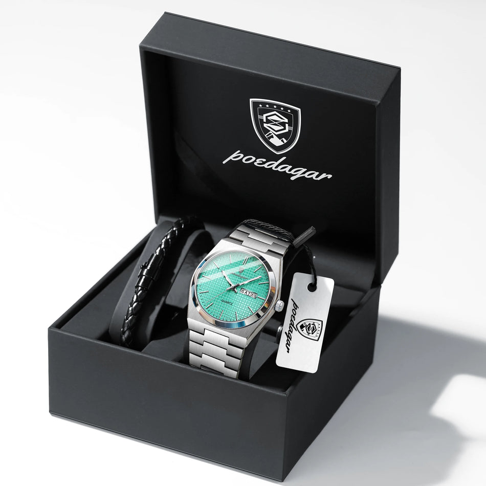 Luminous Waterproof Luxury Stainless Steel Quartz Men's Watch