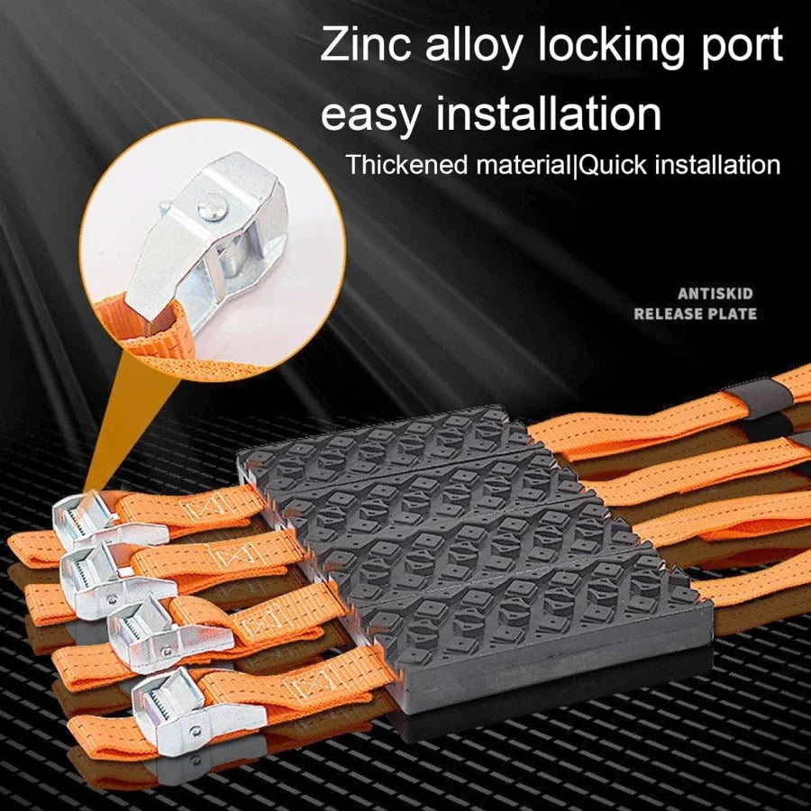 2PCS Traction Boards Offroad Snow Chains &ndash; Durable PU Blocks