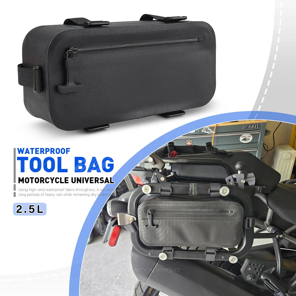 BMW Yamaha Honda Uyumlu Motosiklet Yan Çanta, Tamamen Su Geçirmez TPU Alet Çantası, Evrensel Uyumlu