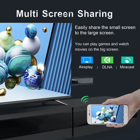 Q12 ATV Mini TV Stick - Smart Android 14 Streaming Media Player with 8K Resolution and Dual Wifi