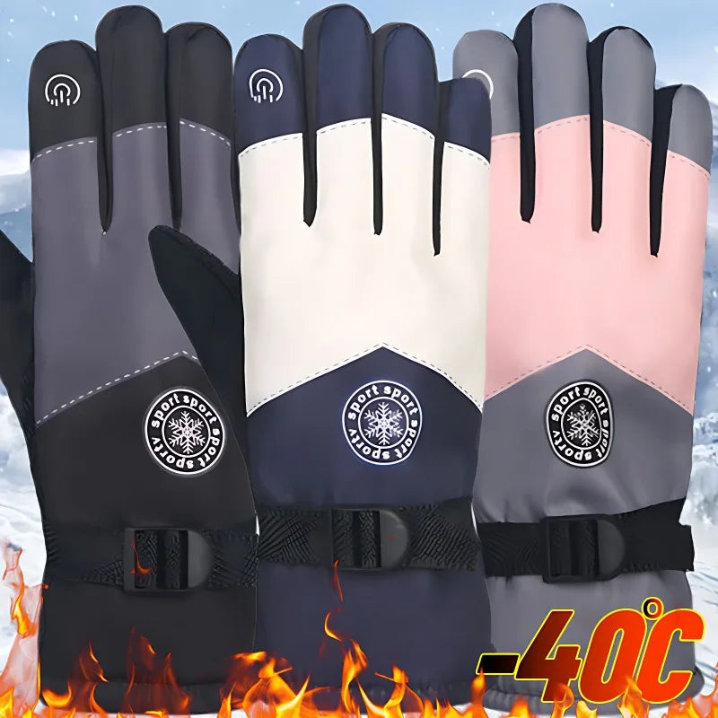 Ski Gloves for Men and Women &ndash; Waterproof Thermal Mittens