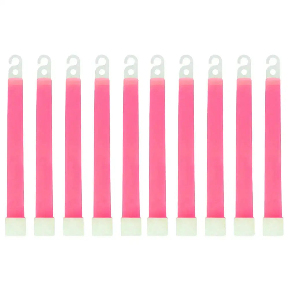 Waterproof 6 Inch Glow Sticks With Hook For Camping Gear Pink