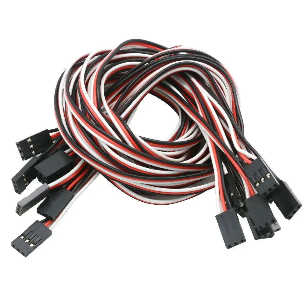 10pcs 100mm 150MM 200MM 300MM 500MM Servo Extension Cord Male to Male for JR Plug Servo Extension Lead Wire Cable 10cm by InterCyprus Trading Ltd