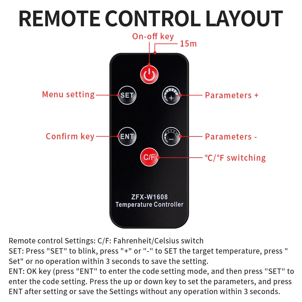 Digital Temperature Controller With Remote - NTC Sensor