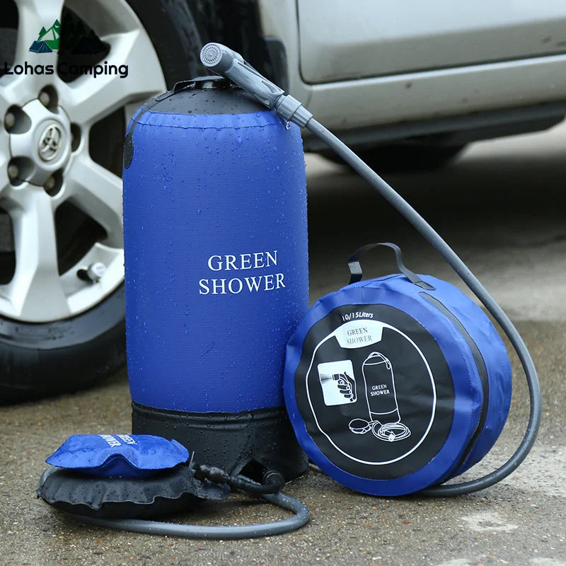 Lohascamping Outdoor Pressure Shower Portable 11L Inflatable Camping Bathing Bag