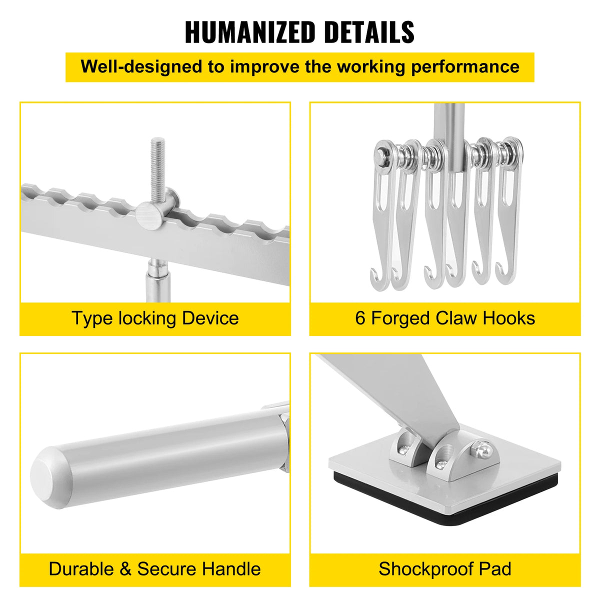 SucceBuy Dent Pull Bar 6 Claw Hook Dent Puller &ndash; Compact