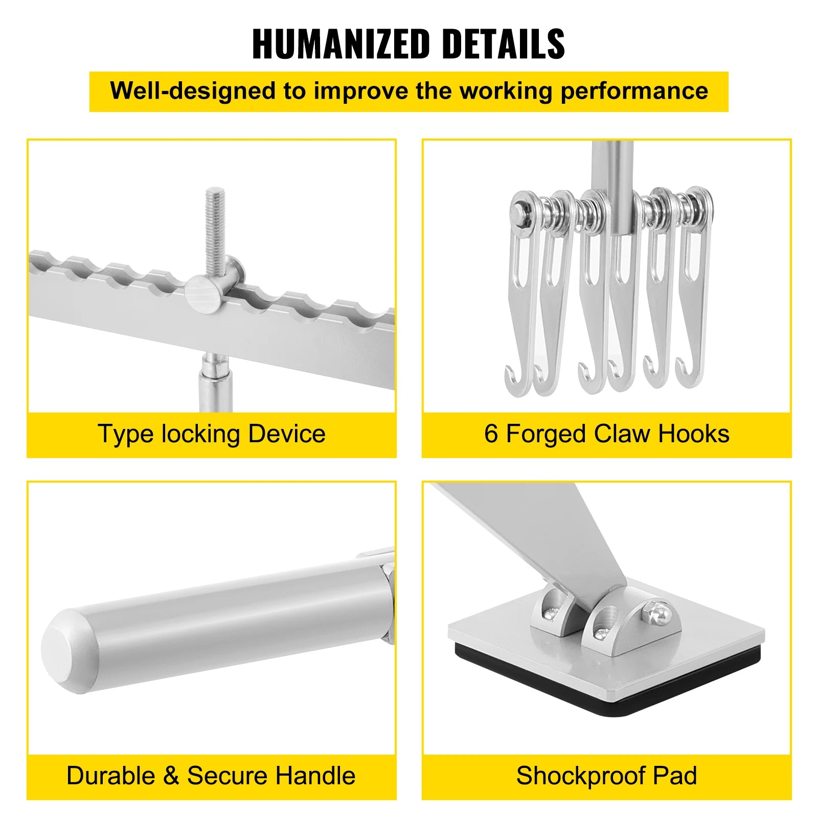 SucceBuy Dent Pull Bar 6 Claw Hook Dent Puller &ndash; Compact