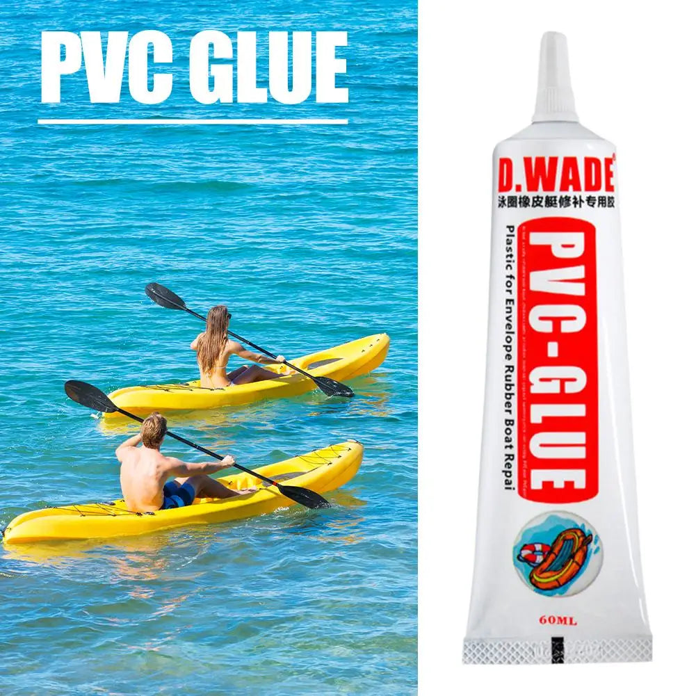 60ML PVC Adhesive Inflatable Boat Repair Glue SUP Repair Glue Tubes Inflatable Boat Paddle Board Kayak Tube Repair Glue