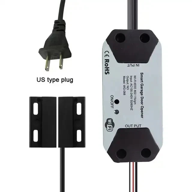 Tuya WIFI Smart Garage Door Controller - Alexa &amp; Google Compatible black-US PLUG / CHINA