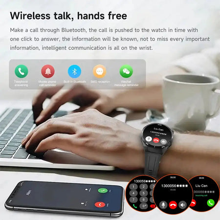 LAXASFIT 2025 Smart Watch Men Women NFC Heart Rate Tracker