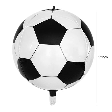 22-Inch 4D Soccer Ball Balloons for Kids' Birthday Parties