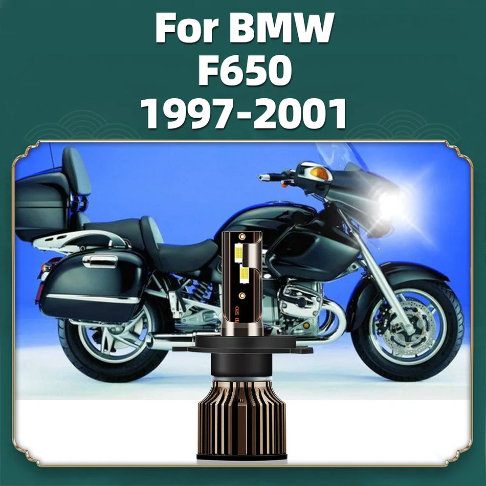 Farol LED BMW F650 F650ST H4 10000LM 6500K CSP 3570 Chips, Lâmpada de Motociclo 12V