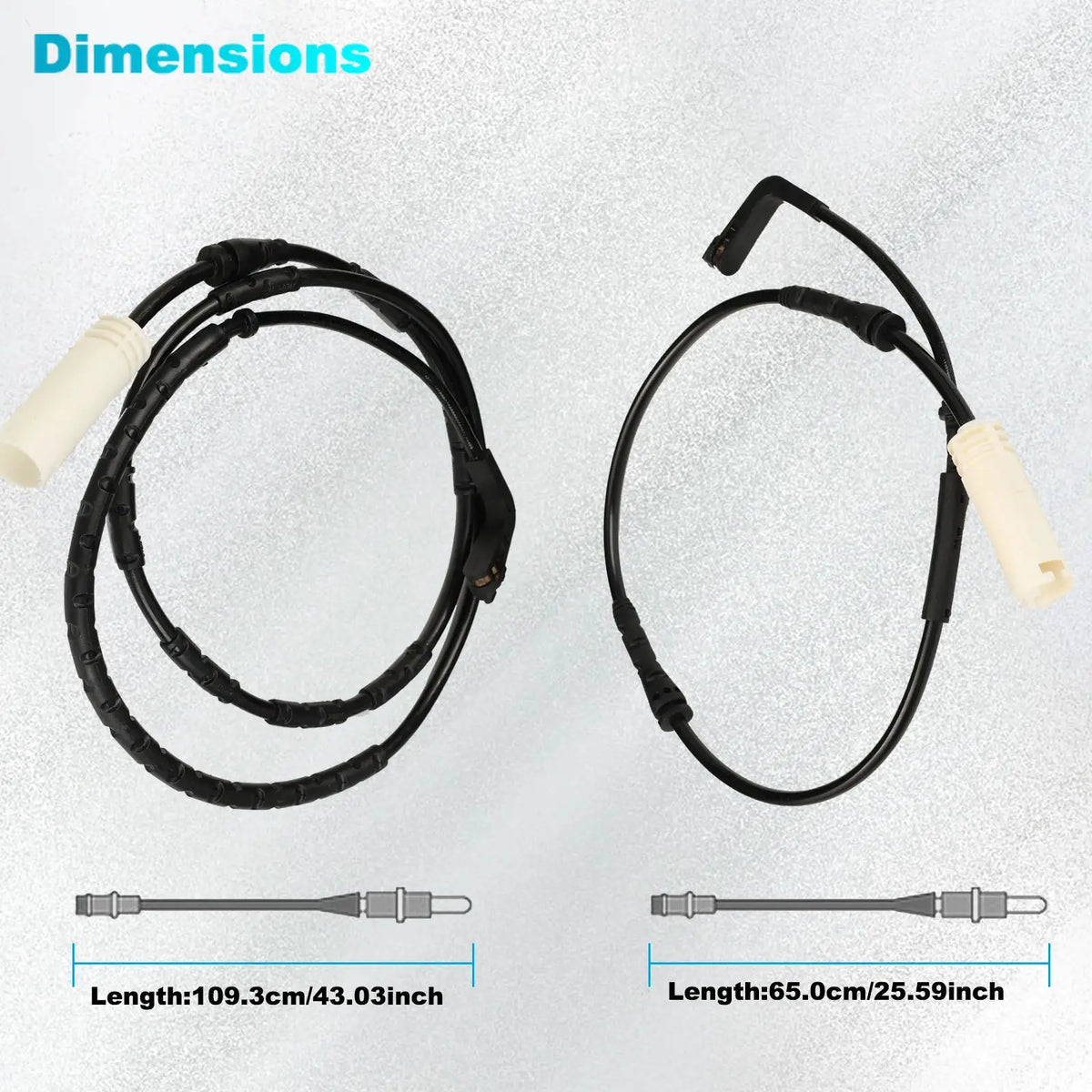 2x Car Front Rear Brake Pad Indicator Sensor For BMW 1 Series E81 E82 E87 E88 & 3 Series E90 E91 E92 E93 34356762252 34356762253 by InterCyprus Trading Ltd