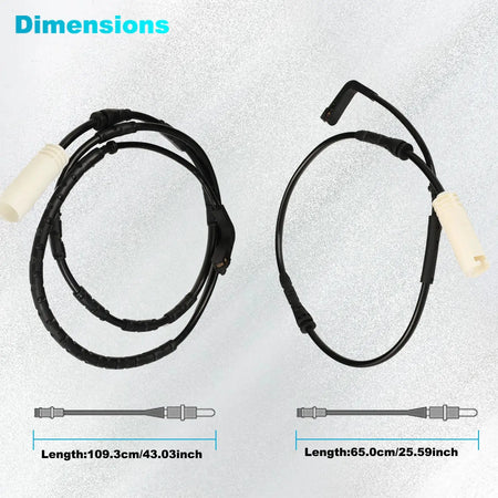 2x Car Front Rear Brake Pad Indicator Sensor For BMW 1 Series E81 E82 E87 E88 & 3 Series E90 E91 E92 E93 34356762252 34356762253 by InterCyprus Trading Ltd