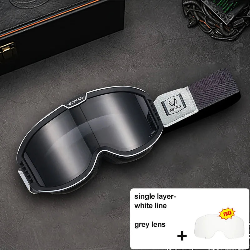 Vozapow Motorcycle Goggles &ndash; Photochromic Anti-Fog Protection single layer 06 / as shown / CHINA