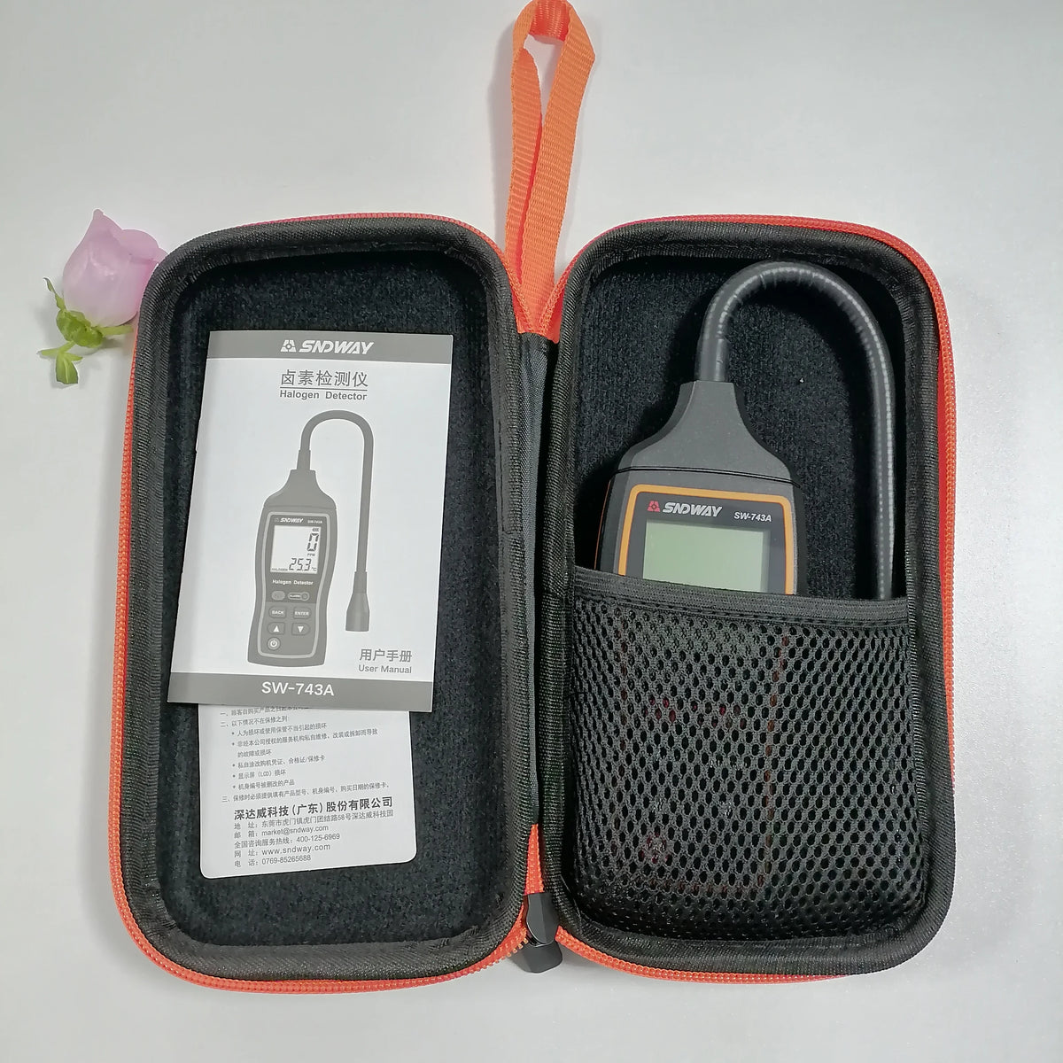 SW-743A 0-1000ppm Halogen Gas Detector &ndash; High Low Alarm SW-743A-without box