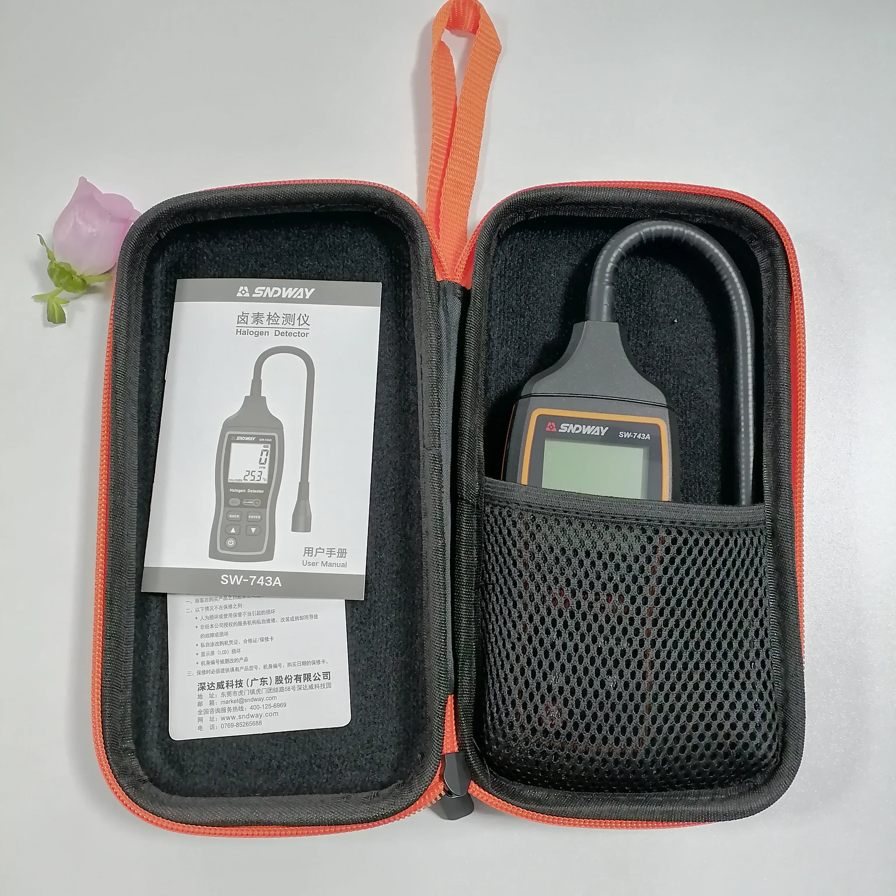 SW-743A 0-1000ppm Halogen Gas Detector &ndash; High Low Alarm SW-743A-without box