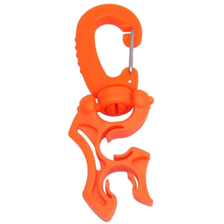 Scubas Diving Double Hose Holder Clip - Secure Your Dive Gear with Ease Orange 10x10mm