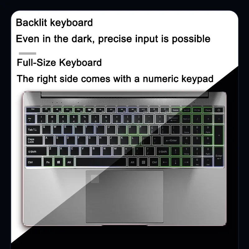 New 15.6 Inch Laptop Windows 11 Pro N5095 &ndash; High Performance with 32GB RAM and 2048GB Storage