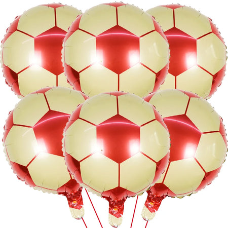 6Pcs 18 Inch Soccer Ball Balloons - Perfect for Kids' Parties &amp; Events as the picture 4 / 18 inch / 6pcs