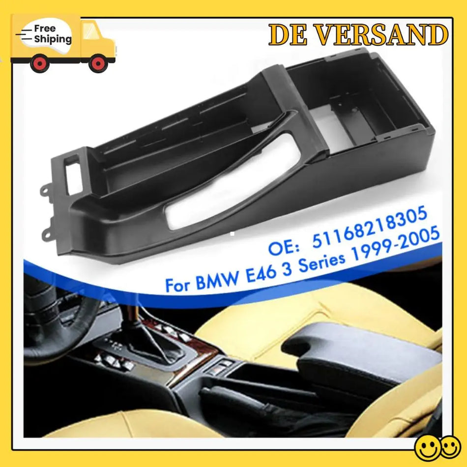 Couvre base d'accoudoir de console centrale pour BMW E46 LHD 1999-2005 pièce intérieure de remplacement