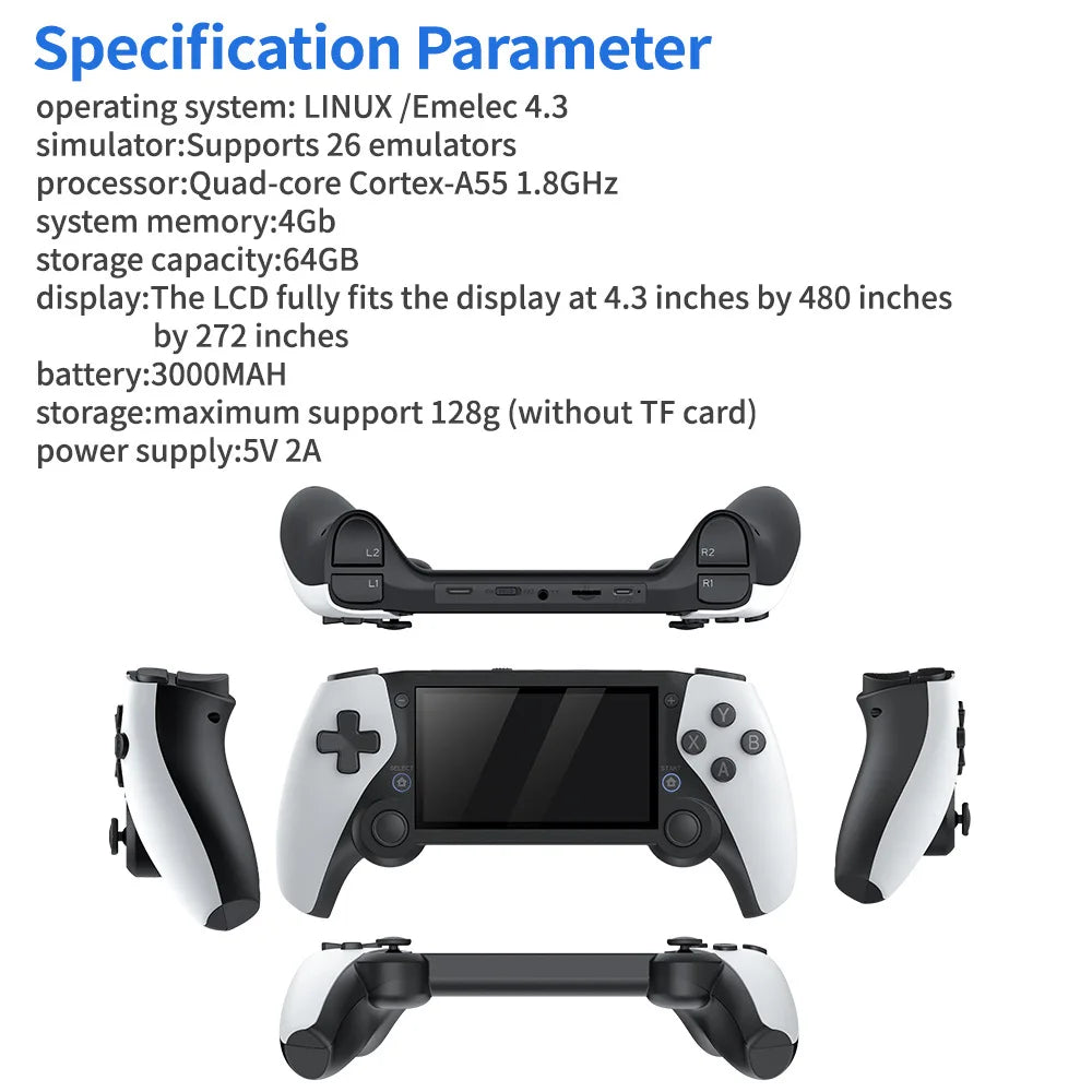 M25 Handheld Game Console with 20000 Games and 4.3 Inch LCD Screen