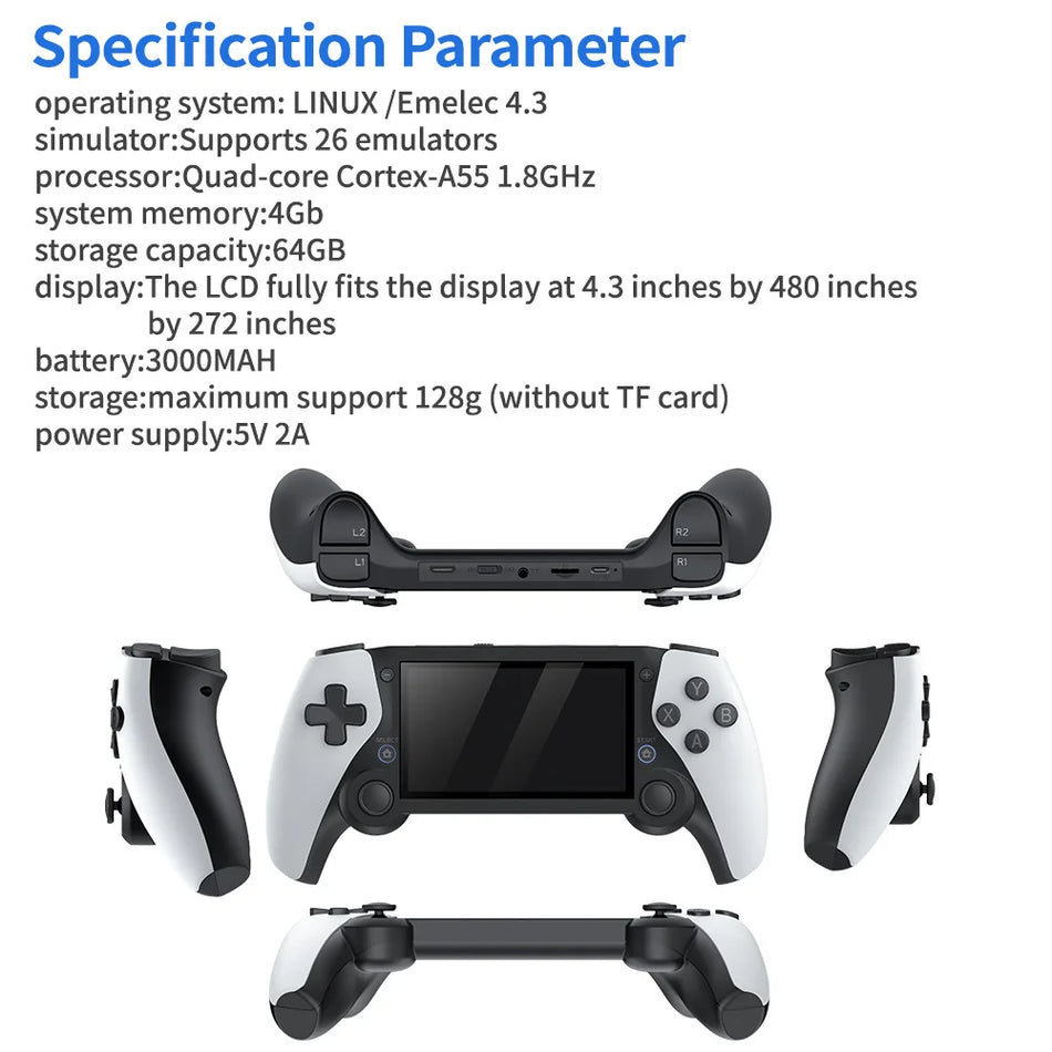 M25 Handheld Game Console with 20000 Games and 4.3 Inch LCD Screen