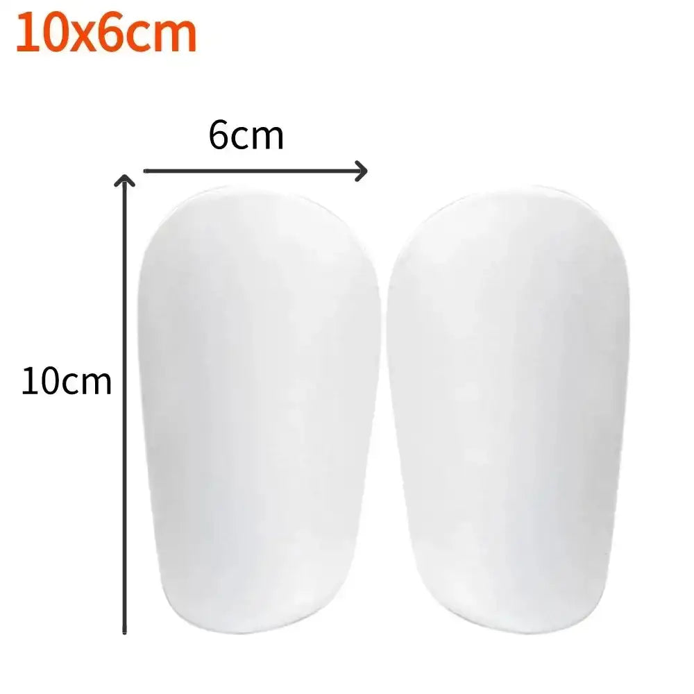 Mini Soccer Shin Guards Leg Protector Wear Resistant White 10x6cm / 8 Pairs