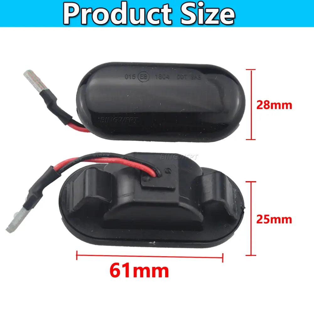 LED Dynamic Side Turn Signal Light For Nissan Tiida C11 Note E11 Micra K12 NP300 Navara D40 Qashqai J10 by InterCyprus Trading Ltd