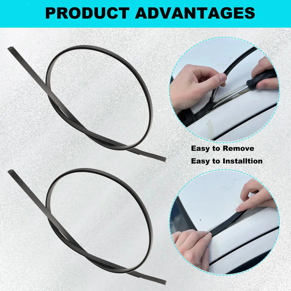 2PCS For Toyota Prius C 2012-2021 Roof Rubber Drip Moulding Seal Strip 75552-52190 75551-52210 by InterCyprus Trading Ltd